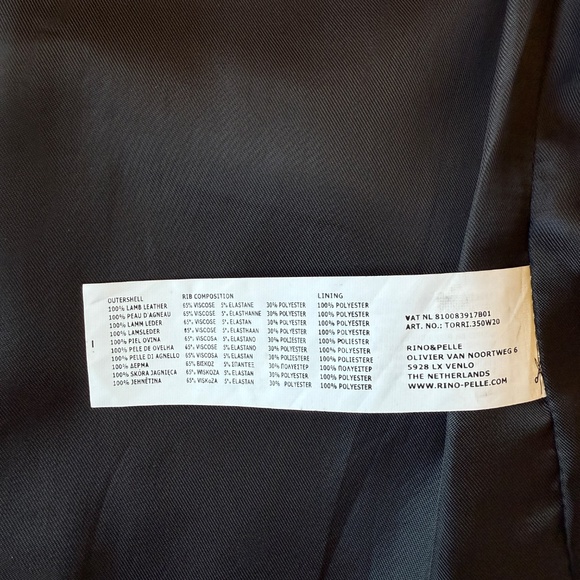 RINO & PELLE TORRI SOFT LAMB LEATHER JACKET 2-WAY FULL FRONT ZIP LINED EDGY US 6 - Picture 14 of 15